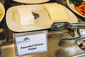 assorted cheese platter